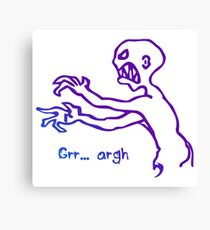 Grr Argh Monster Ombre Colours - Buffy the Vampire Slayer, Mutant Enemy, 90s, BTVS, Zombie, Joss Whedon, Buffyverse, Monster, Vampire, Grrr Arrgh Canvas Print