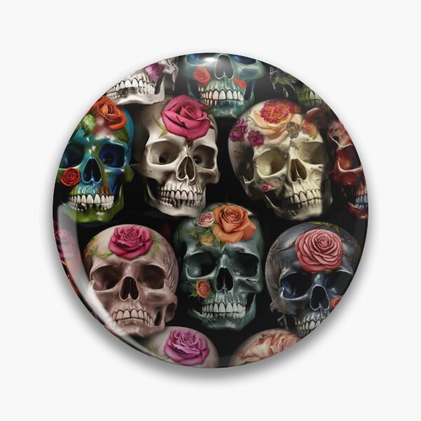 Item preview, Skulls with flowers designed and sold by OliverDean75.