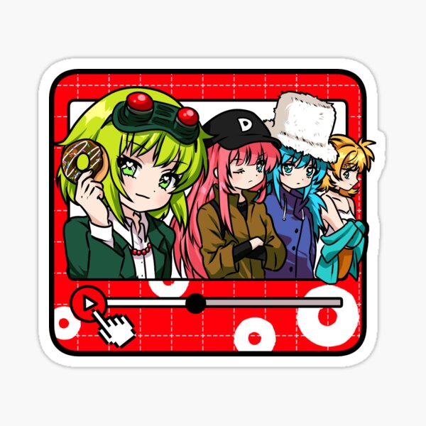 Item preview, New Donut Hole Gumi VOCALOID Playlist Song Sticker designed and sold by royalxiumimi.
