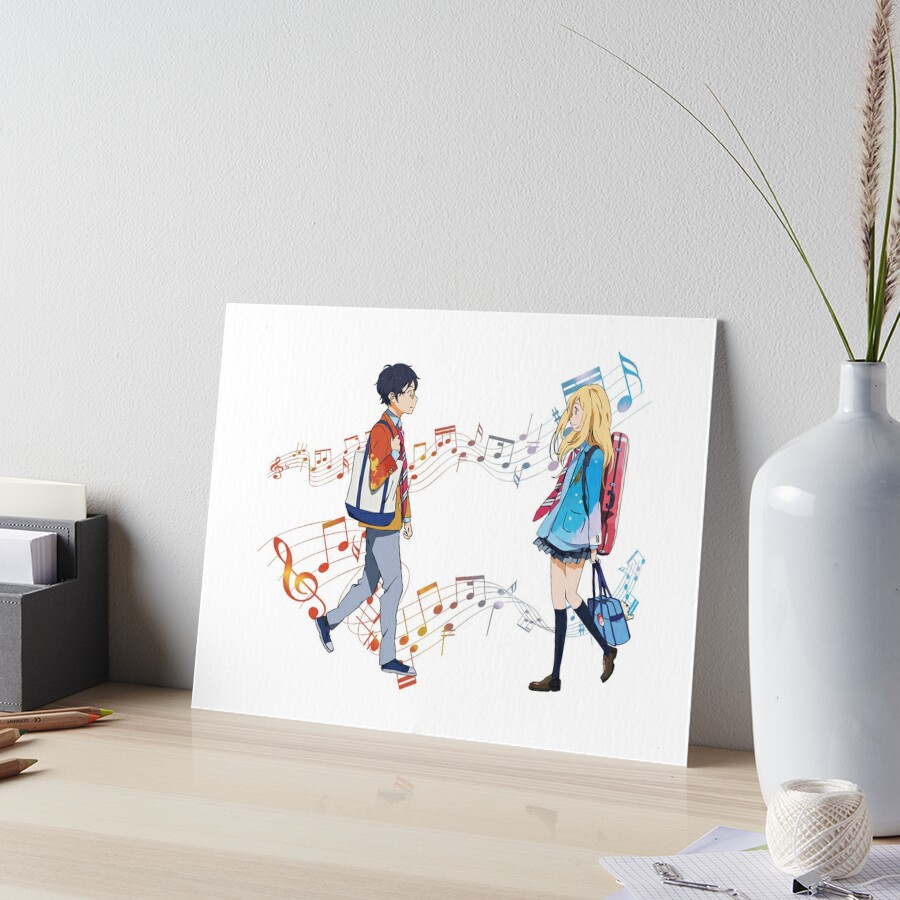 Shigatsu wa Kimi no Uso Art Board Print for Sale by mengekon