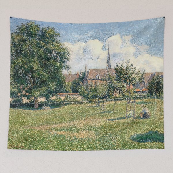 Item preview, Camille Pissarro : The House of the Deaf Woman and the Belfry at Eragny (1886) designed and sold by YNTDigitalHouse.