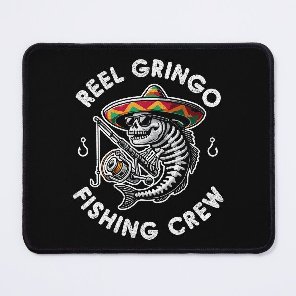 Item preview, Gringo Fishing Crew Funny Skeleton Sombrero Fish designed and sold by TeeByDesignsCo®.