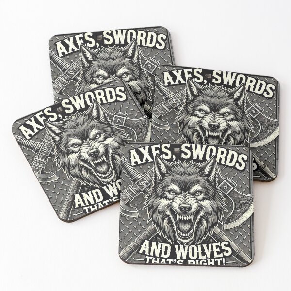 Item preview, More Axes Swords and Wolves, Oh MY! designed and sold by MacksMerch.