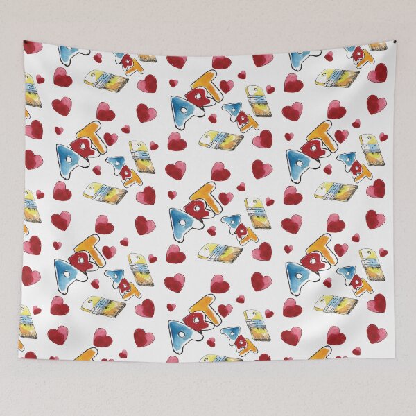 Item preview, Red Valentine Heart-white pattern 4 designed and sold by StudioViArt.