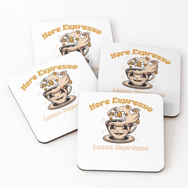 Item preview, More Espresso Less Depresso - Coffee Lovers Funny designed and sold by TeeByDesignsCo®.