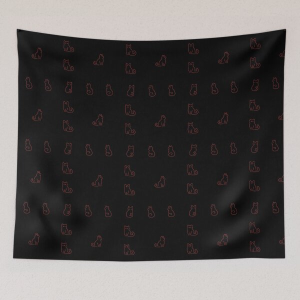Item preview, Minimalist red cat line designed and sold by Milena R..