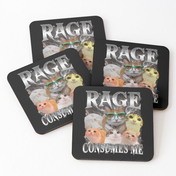 Item preview, Rage Is Consuming Me Silly Staring Cat designed and sold by DreamyNature.