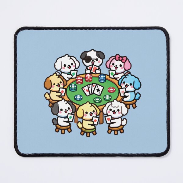 Item preview, kawaii dogs playing poker designed and sold by samah82.