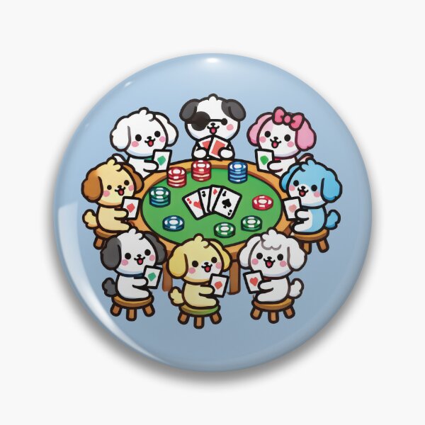 Item preview, kawaii dogs playing poker designed and sold by samah82.
