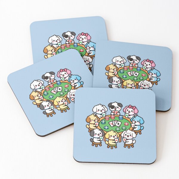 Item preview, kawaii dogs playing poker designed and sold by samah82.