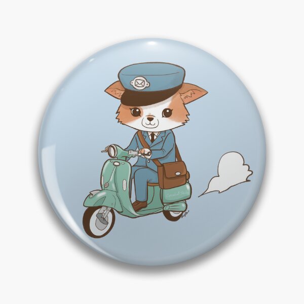 Item preview, Classic Mailman Mochi on Moped designed and sold by Amy Caves.