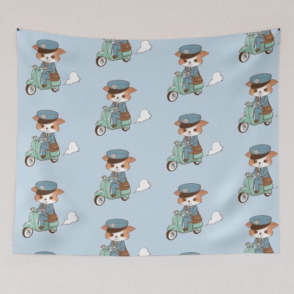 Item preview, Classic Mailman Mochi on Moped designed and sold by Amy Caves.