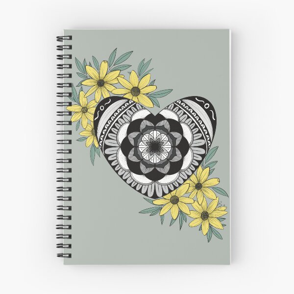 Item preview, Heart mandala and flowers designed and sold by Ema-R.