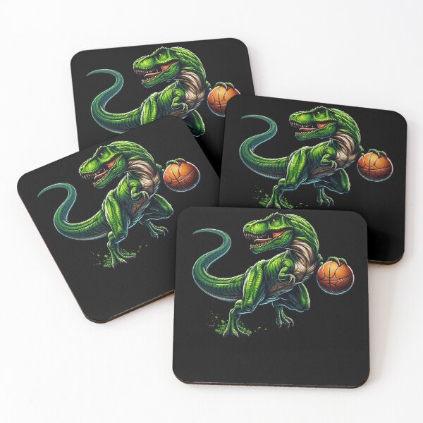 Item preview, Dinosaur Playing Basketball Player designed and sold by Kimberley King Art  King Art.