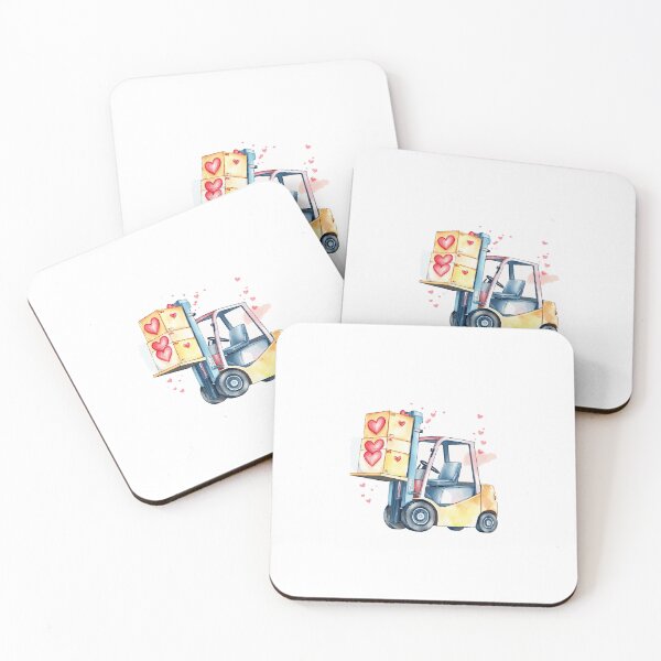 Item preview, construction truck valentine day -  Heart-Lifting Forklift - Cute Valentine Construction Design designed and sold by Calymera.