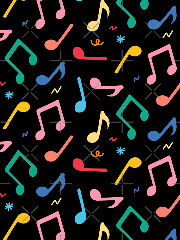 Thumbnail 4 of 4, Samsung Galaxy Phone Case, Colorful Music notes pattern designed and sold by Maple3Studio.