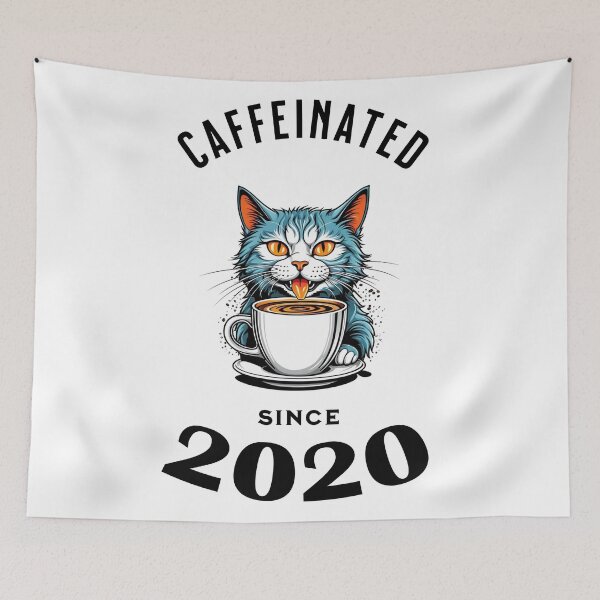 Item preview, Cat Caffeinated Since 2020 designed and sold by LegendaryDesigns.