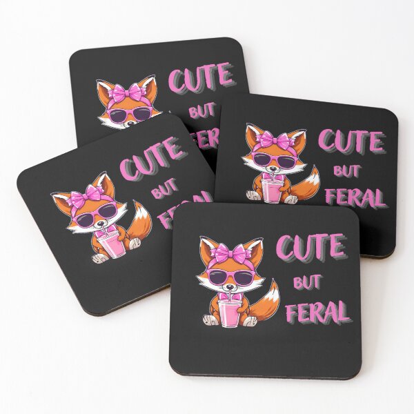 Item preview, Cute But Feral Funny Fox Design For Women designed and sold by Ver-Payah.