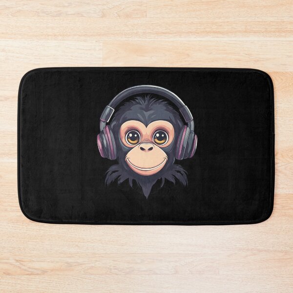 Item preview, monkey with headphones designed and sold by DerSenat.