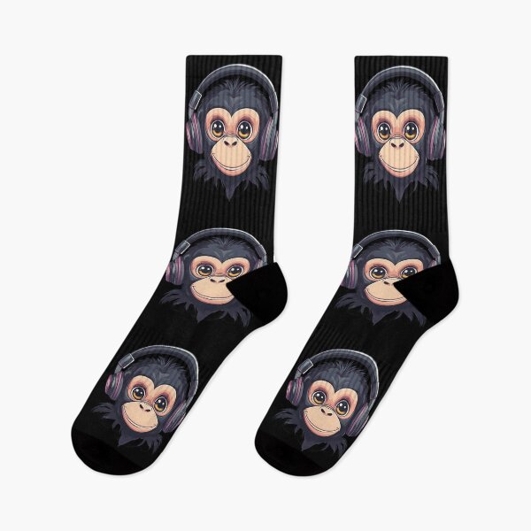 Item preview, monkey with headphones designed and sold by DerSenat.