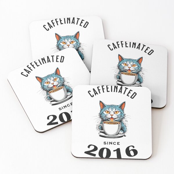 Item preview, Cat Caffeinated Since 2016 designed and sold by LegendaryDesigns.