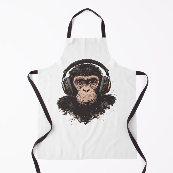 Item preview, monkey with headphones designed and sold by DerSenat.