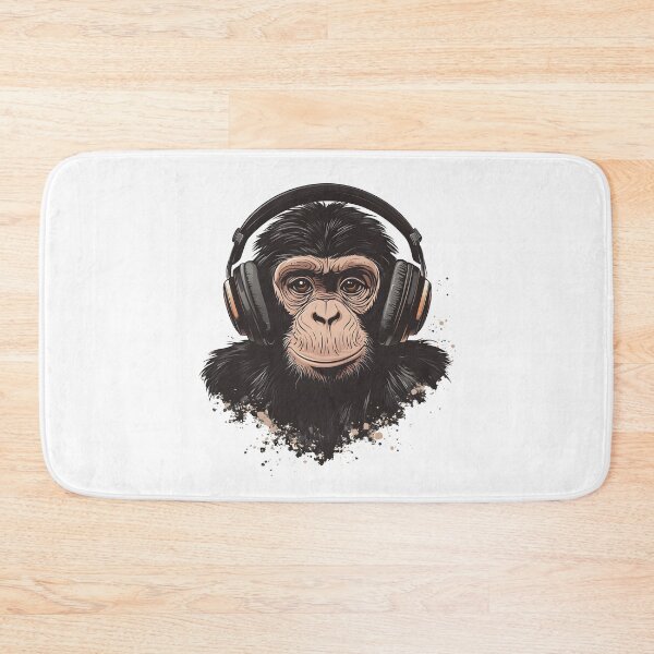 Item preview, monkey with headphones designed and sold by DerSenat.