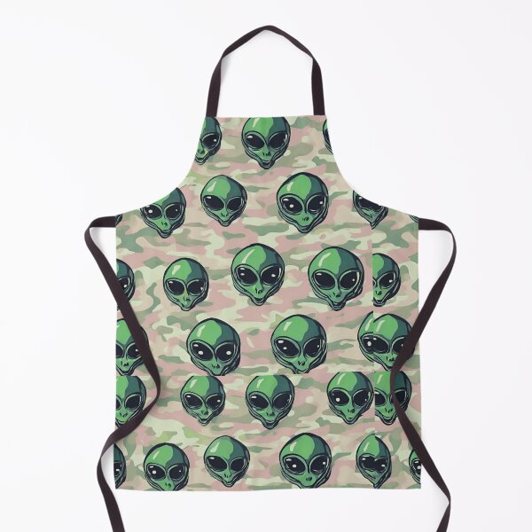 Item preview, Alien Heads on Camoflauge Canvas Collage designed and sold by FroggyFly Designs.
