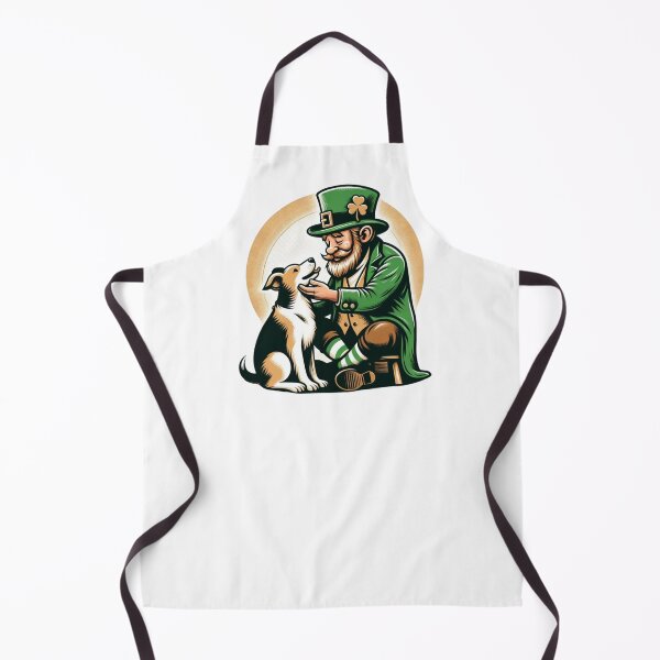 Item preview, St Patricks Day Lucky Clover Whimsical Red Bearded Leprechaun With A Dog - Dog Dad designed and sold by FunnySunny T-Shirts.