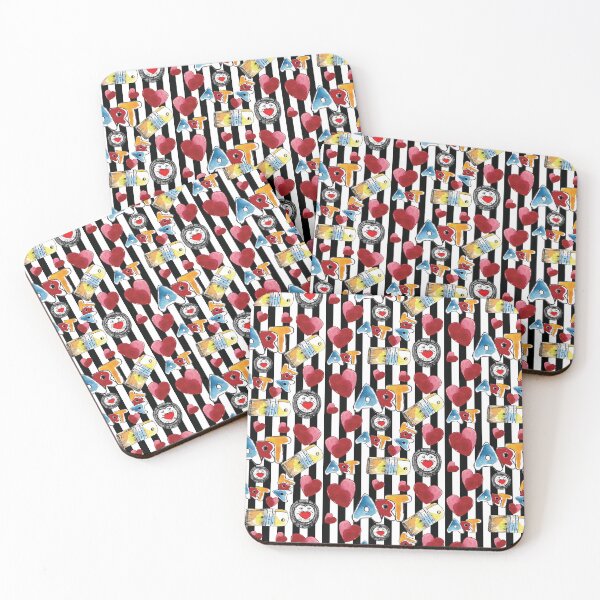 Item preview, Red Valentine Heart-white&black pattern 5 designed and sold by StudioViArt.
