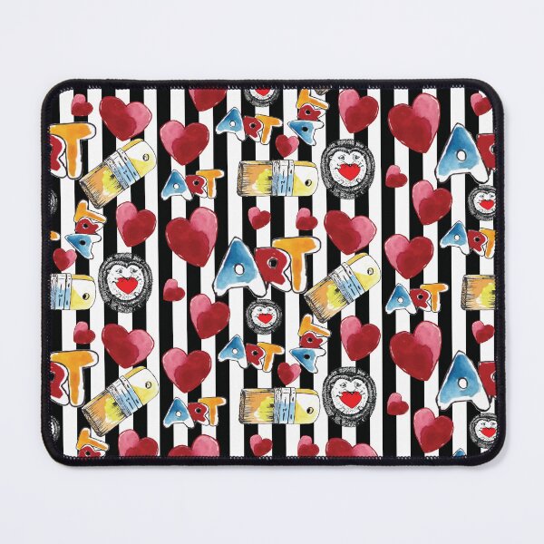Item preview, Red Valentine Heart-white&black pattern 5 designed and sold by StudioViArt.