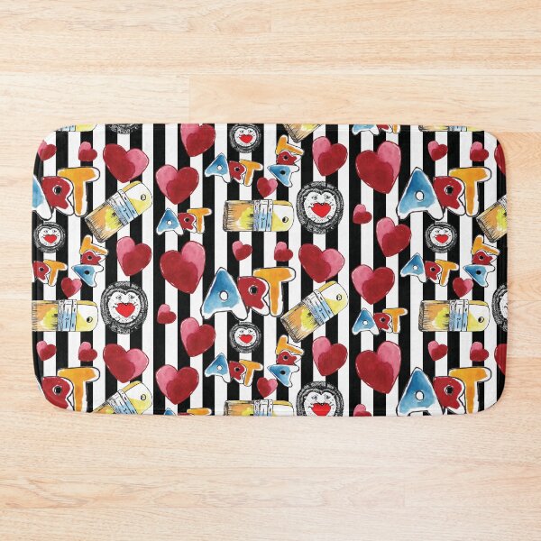 Item preview, Red Valentine Heart-white&black pattern 5 designed and sold by StudioViArt.