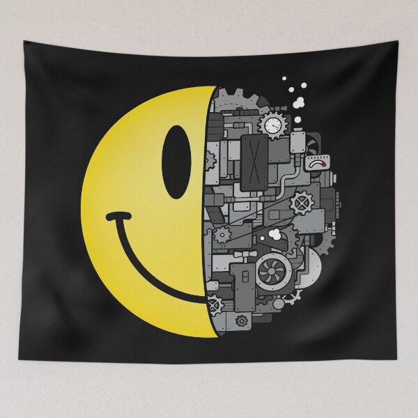 Item preview, Less is More - Mechanical Smiley designed and sold by Gamma-Ray.