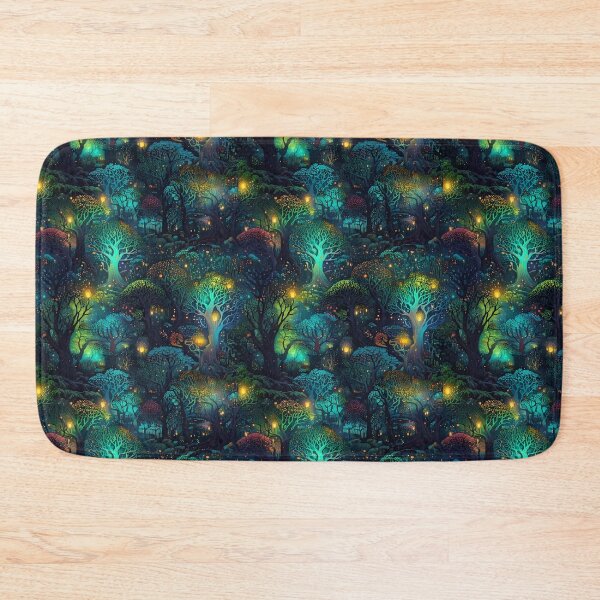 Item preview, Enchanted forest with glowing fireflies designed and sold by Designbes.