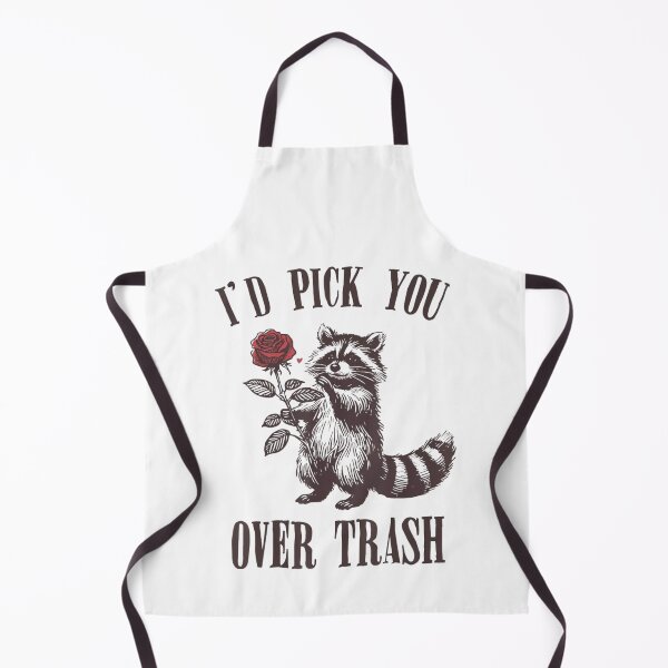 Item preview, I'd Pick You Over Trash Funny Raccoon Valentines designed and sold by DreamyNature.