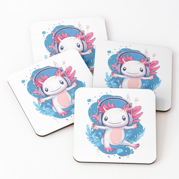 Item preview, Axolotl with headphones designed and sold by DerSenat.