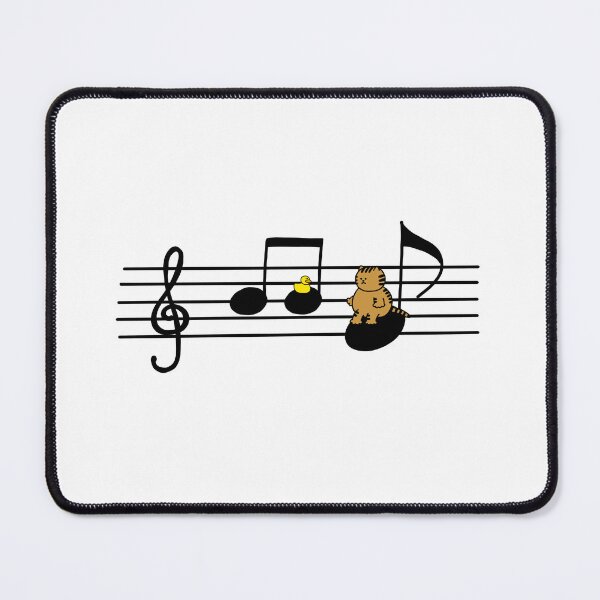 Item preview, a Cat and a Duck on the musical notes designed and sold by superbaechoo.