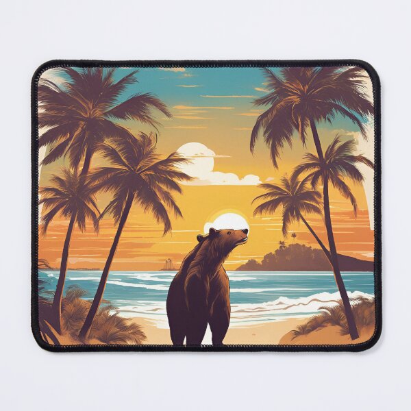 Item preview, Beach Bear Palm Tree Scene designed and sold by FroggyFly Designs.