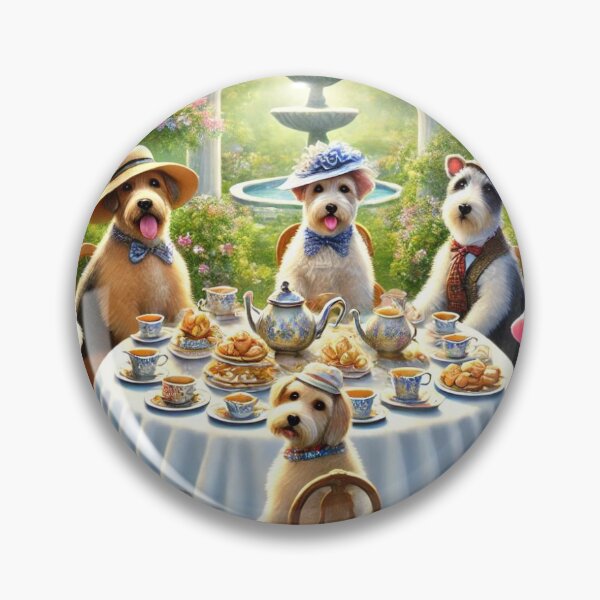 Item preview, Dogs having afternoon tea designed and sold by VHSVIBES.