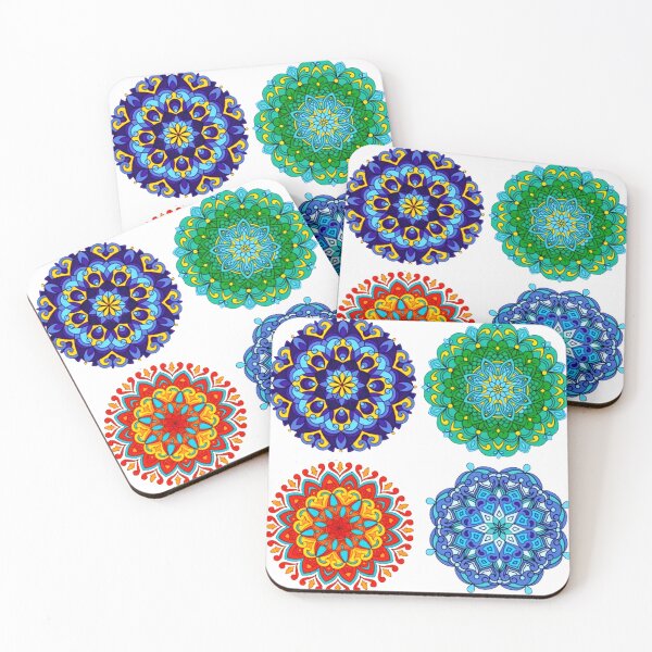 Item preview, 4 Colorful Mandala designs designed and sold by emanscorfna.