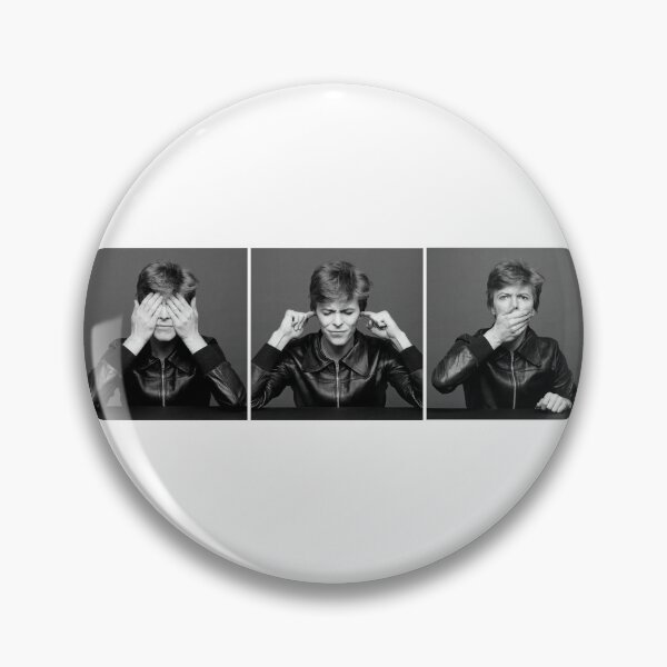 Artikelvorschau, David Bowie – Nichts Böses sehen, nichts Böses hören, nichts Böses sagen entworfen und verkauft von Fuzzdandy Designs.