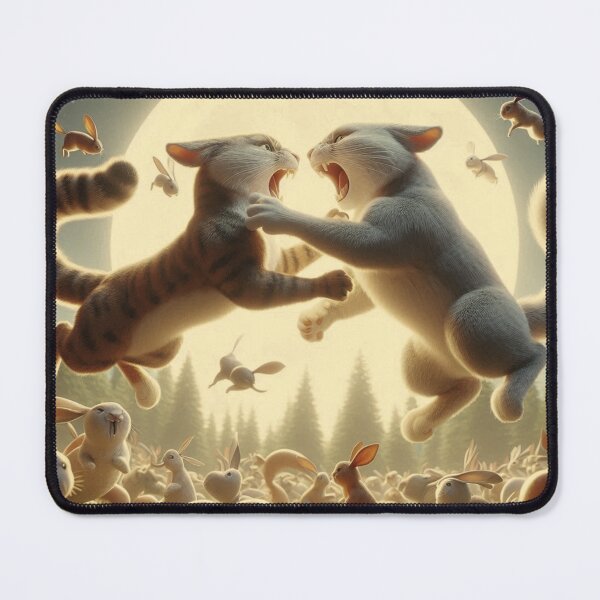 Item preview, Funny Cats Fights in Moonlight Showdown designed and sold by choder61.