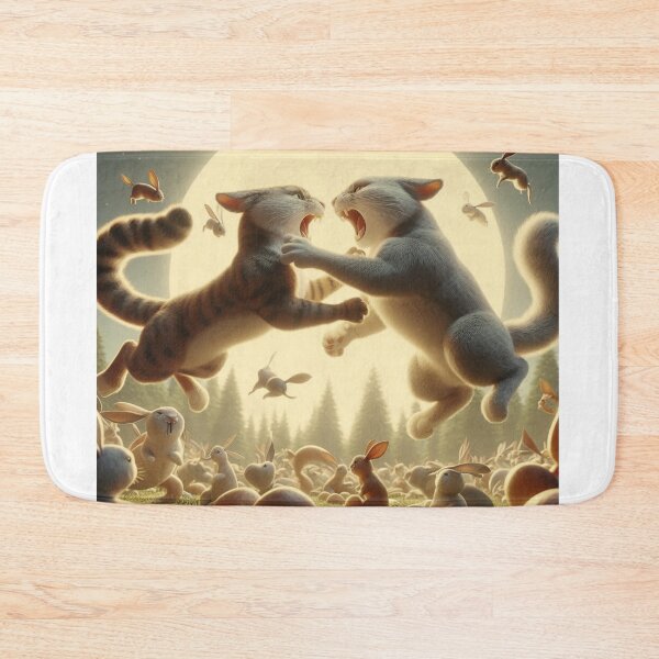 Item preview, Funny Cats Fights in Moonlight Showdown designed and sold by choder61.