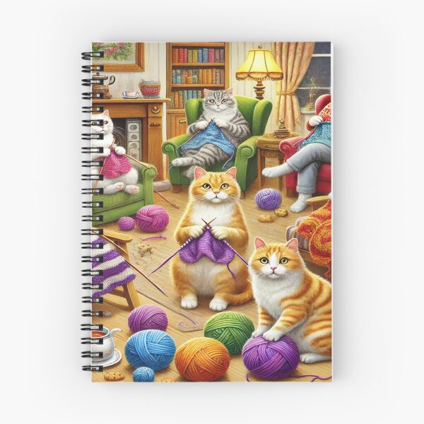 Item preview, Knitting cats  designed and sold by VHSVIBES.