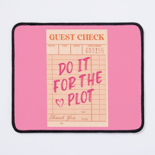 Item preview, Guest Check Do It For The Plot Pink and Orange designed and sold by AestheticAnnette.