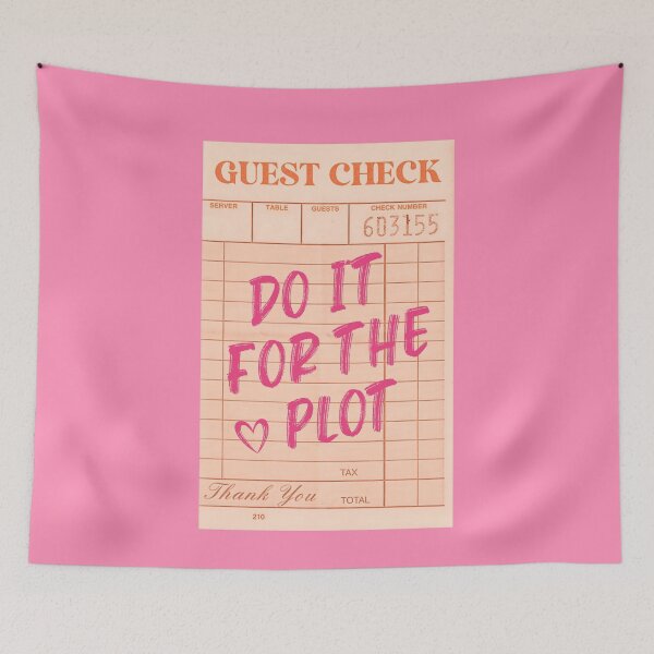 Item preview, Guest Check Do It For The Plot Pink and Orange designed and sold by AestheticAnnette.
