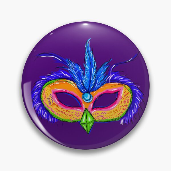 Item preview, Vibrant Carnival Mask - Hand Drawn Abstract Art designed and sold by KennyLucky.
