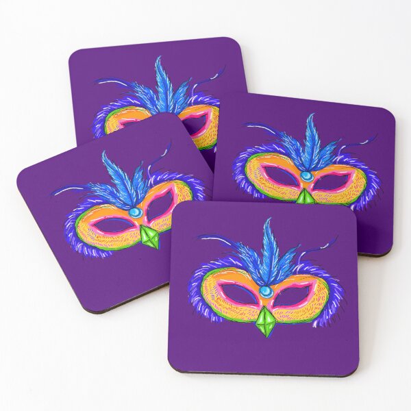 Item preview, Vibrant Carnival Mask - Hand Drawn Abstract Art designed and sold by KennyLucky.