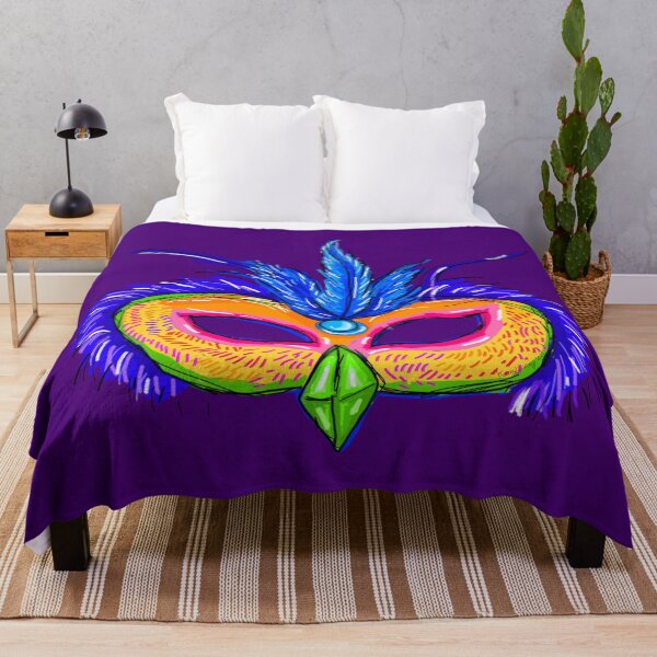 Item preview, Vibrant Carnival Mask - Hand Drawn Abstract Art designed and sold by KennyLucky.
