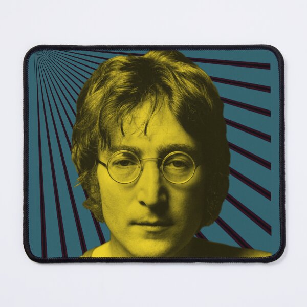 Item preview, John Lennon in Yellow on Teal designed and sold by Fuzzdandy Designs.